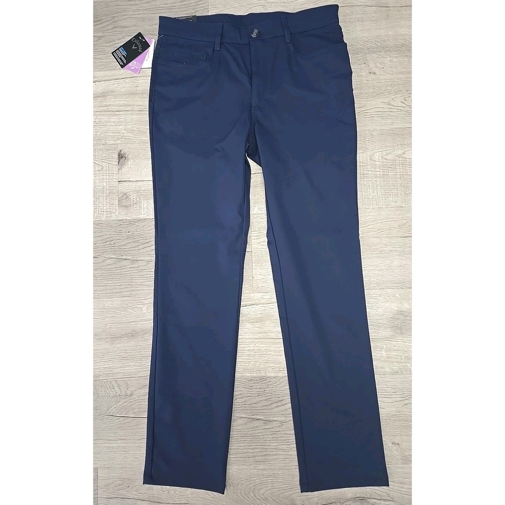 Callaway Men's Opti-Dri Sorona Agile Golf Pants Peacoat Navy 32x32 NWT